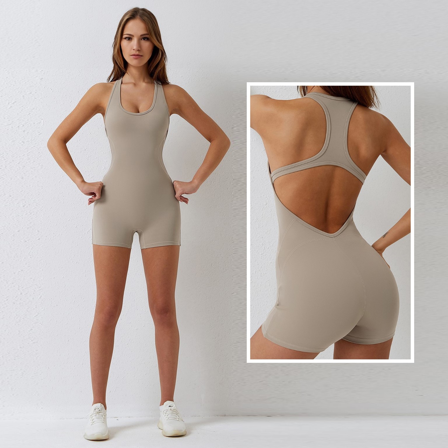 Women dance tights one piece jumpsuits (MOSCA BROWN)