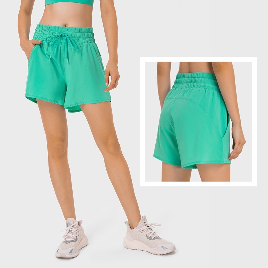 Women 2 in 1 running shorts (TURQUOISE)